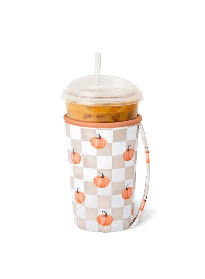 Iced Cup Coolie Pumpkin Check