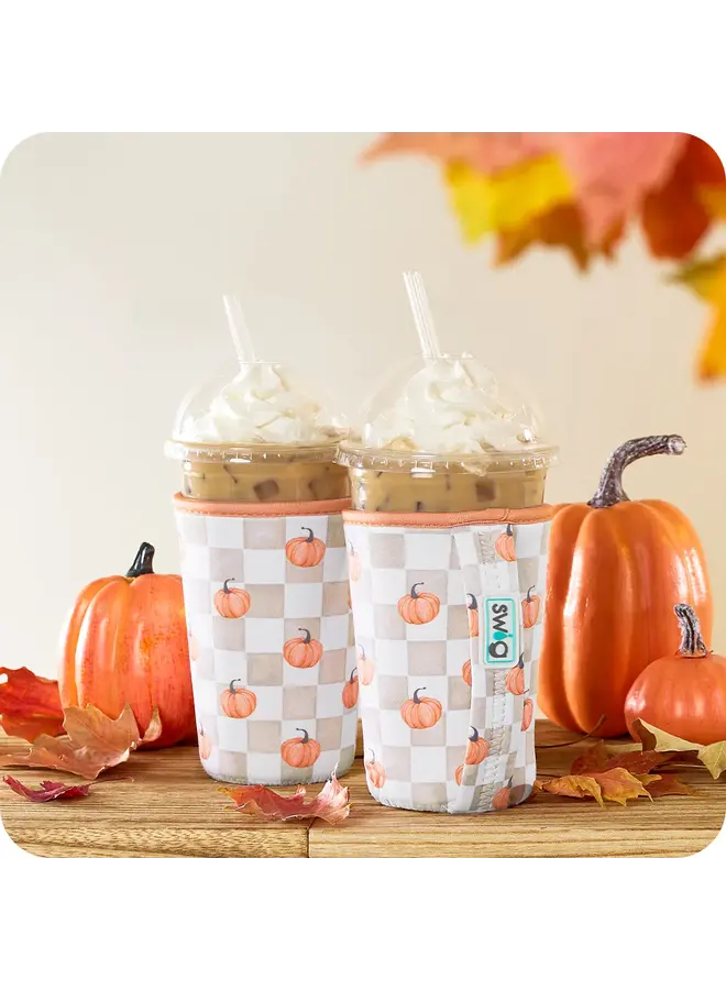 Iced Cup Coolie Pumpkin Check