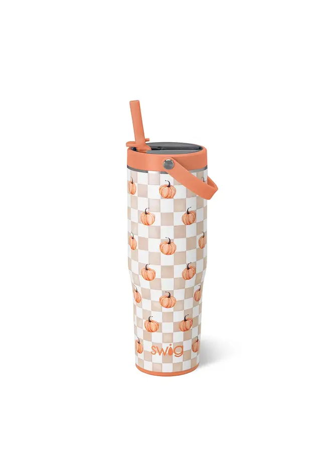 Leakproof To-Go Tumbler 30oz Pumpkin Check