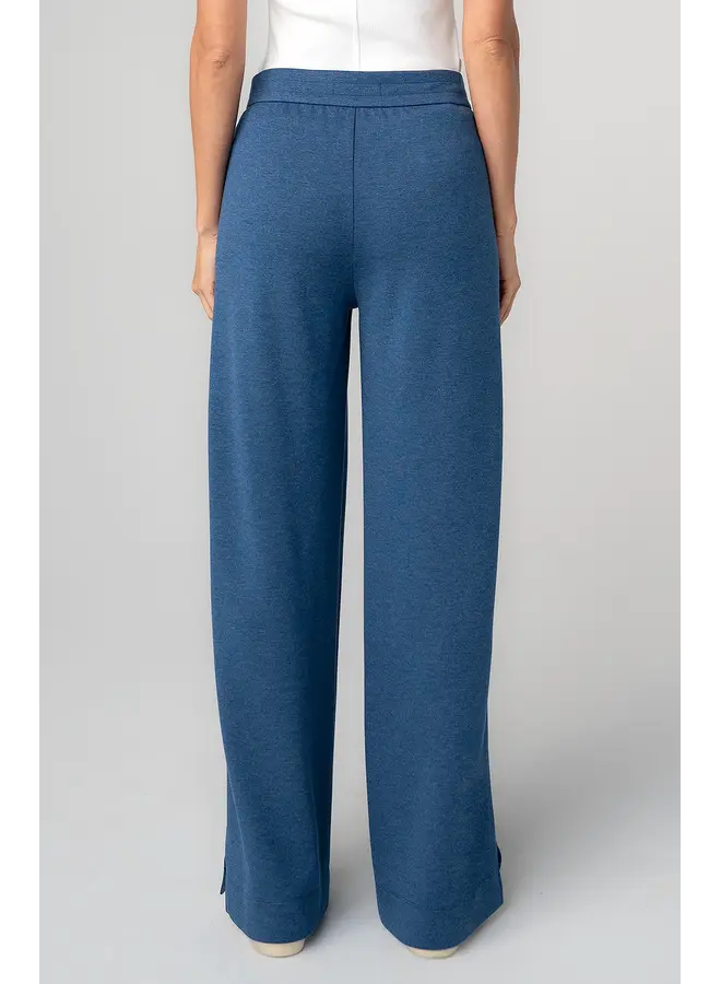 Pull-on Pleated Wide Leg Pant Heathered Navy