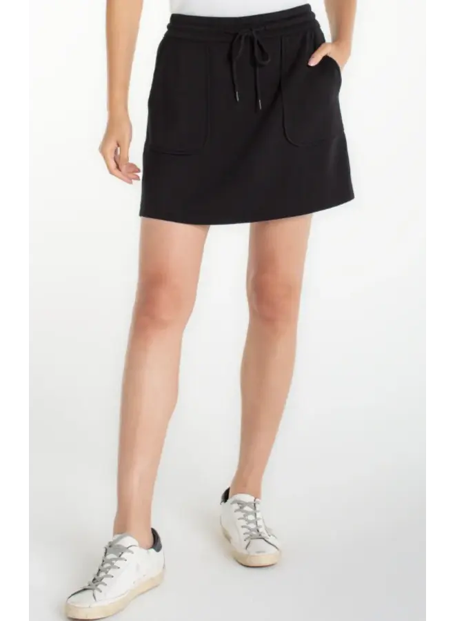 Pull On Skort Black