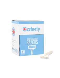 saferly SAFERLY STAINLESS STEEL BIODEGRADABLE SKIN PREP RAZORS - 100/BX