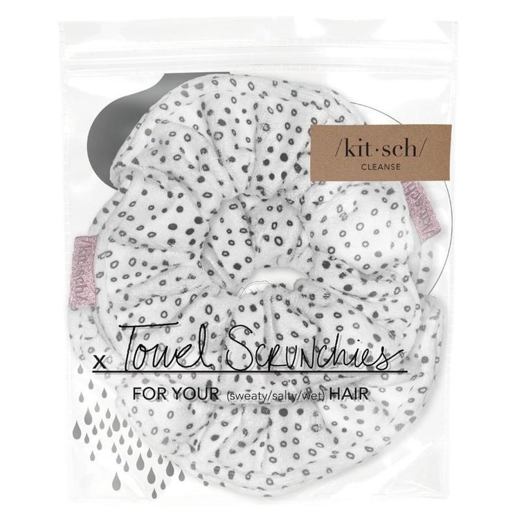 Kitsch Microfiber Towel Scrunchies 2 Pk 0893 Micro Dot