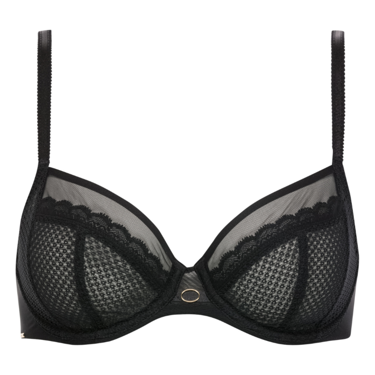 Chantelle Parisian Allure Unlined Plunge Bra C22310 Black (11)