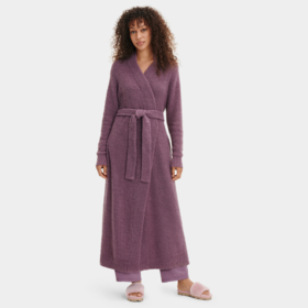 Ugg Lenny Sweater Knit Robe Purple
