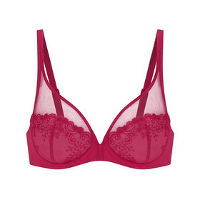 Simone Perele Delice Sheer Plunge Cranberry (303) 12X319