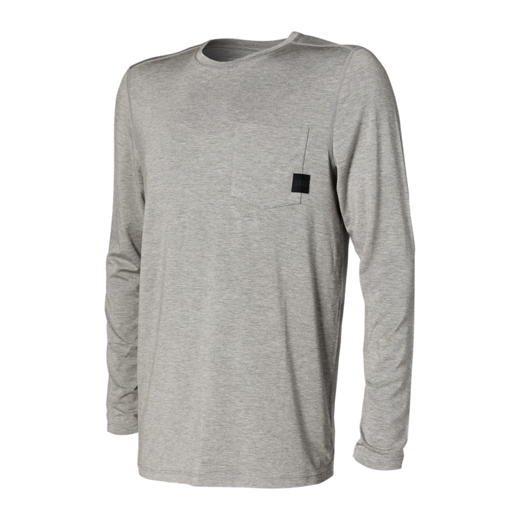 Saxx Sleepwalker Long Sleeve Pocket Tee Dark Grey Heather