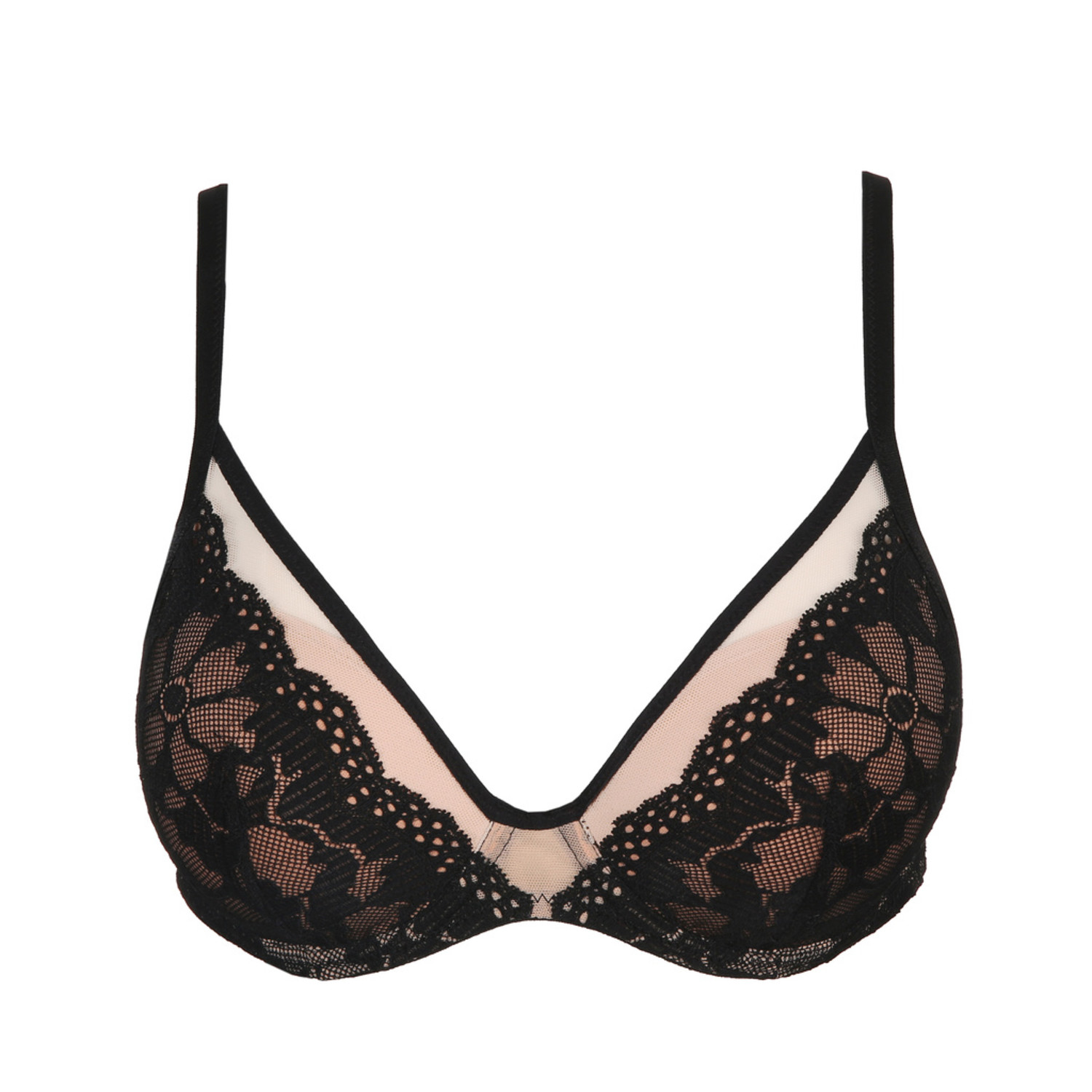 Suto Padded Heart Bra 0122186 Black - Lace & Day