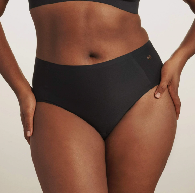 Evelyn & Bobbie Retro High-Rise Bikini Panty - Onyx