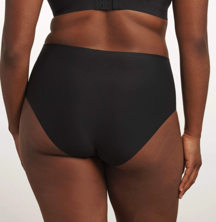 Evelyn & Bobbie Retro High-Rise Bikini Panty - Onyx