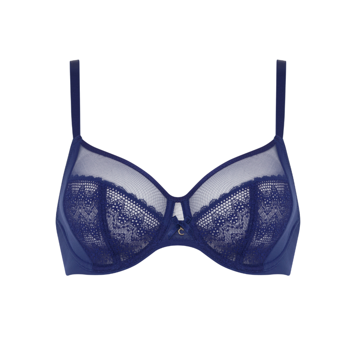 All Over Lace Underwire Bra Blue 40D