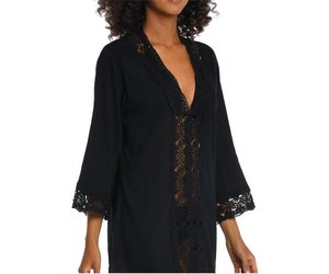 Island Fare Tunic LA8LR55/W Black - Lace & Day