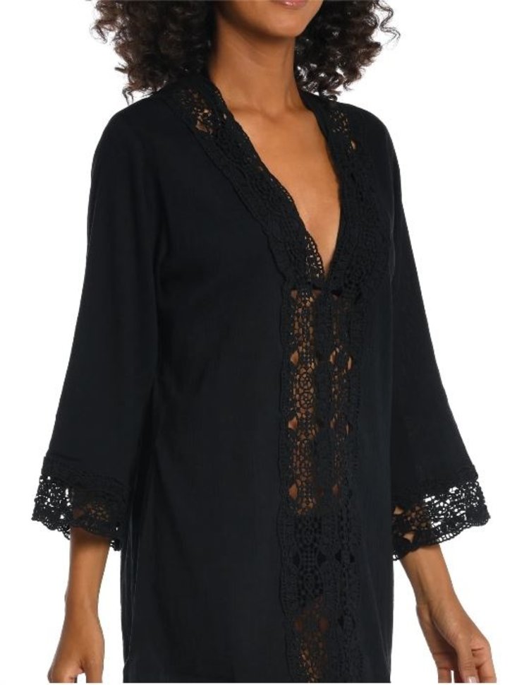 La Blanca Island Fare Tunic  Black