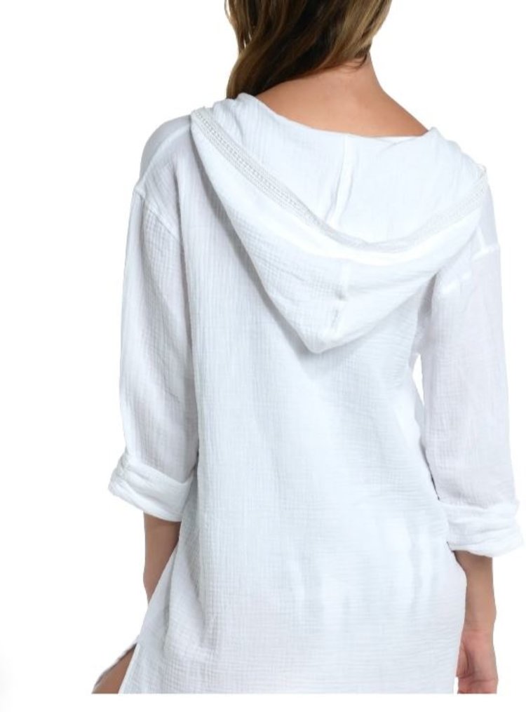 La Blanca Hooded Tunic White