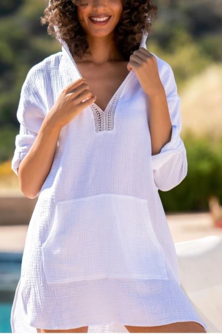 La Blanca Hooded Tunic White