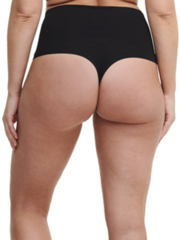 Chantelle Smooth Comfort High Waisted Thong Black (11)