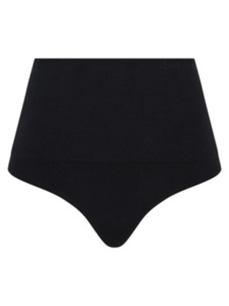 Chantelle Smooth Comfort High Waisted Thong Black (11)
