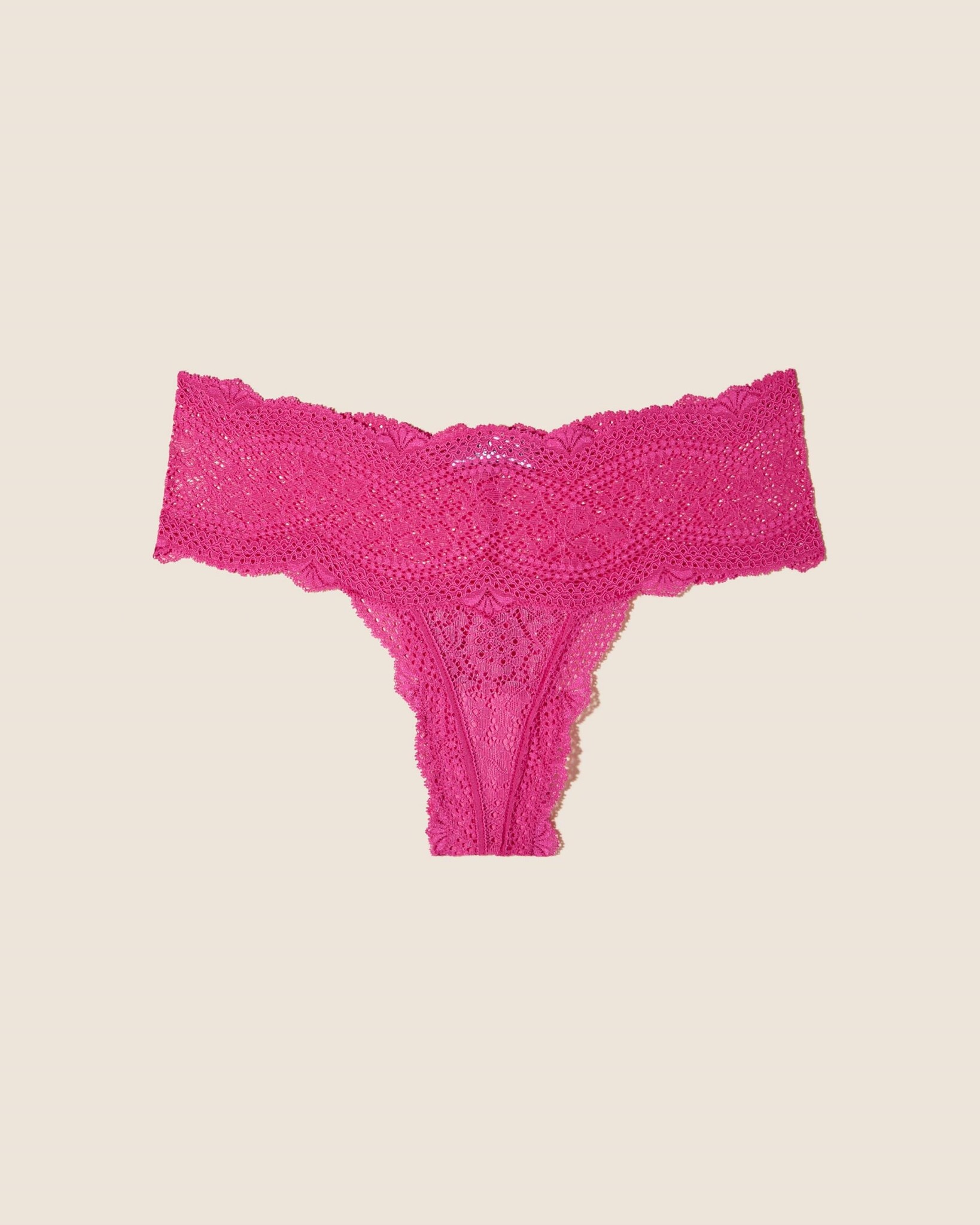 Victoria's Secret PINK Logo Elastic Lace Thong Panty