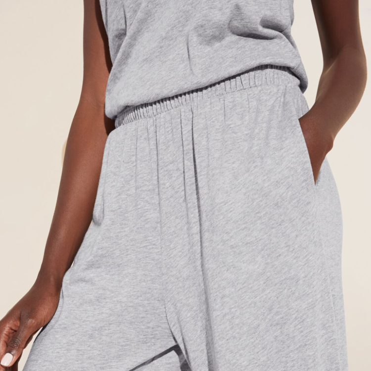 Eberjey Wide Leg Jumpsuit Heather Grey