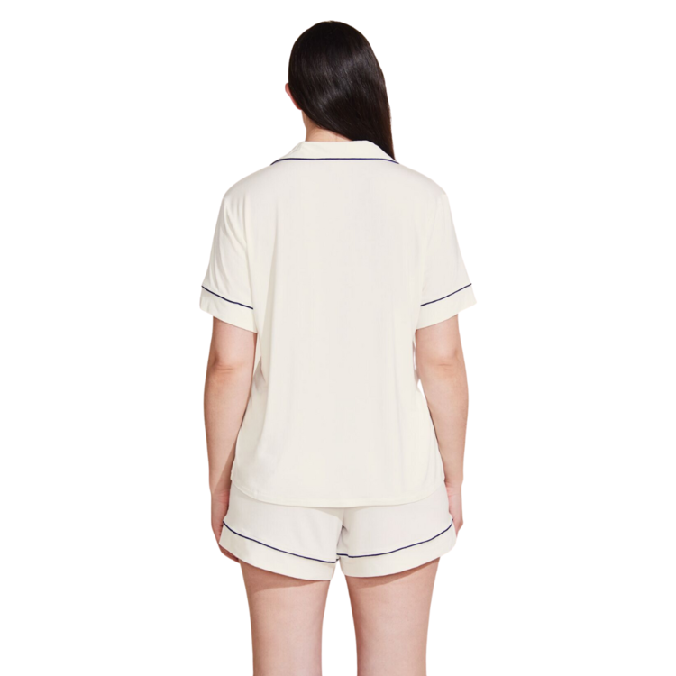 Eberjey Gisele S/S Short PJ Set Ivory Navy