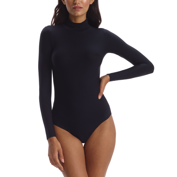 Commando Butter Turtleneck Bodysuit Black