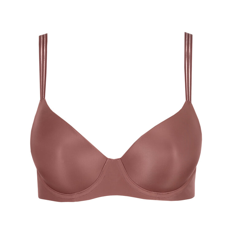 Marie Jo Louie Padded Heart Bra Satin Taupe