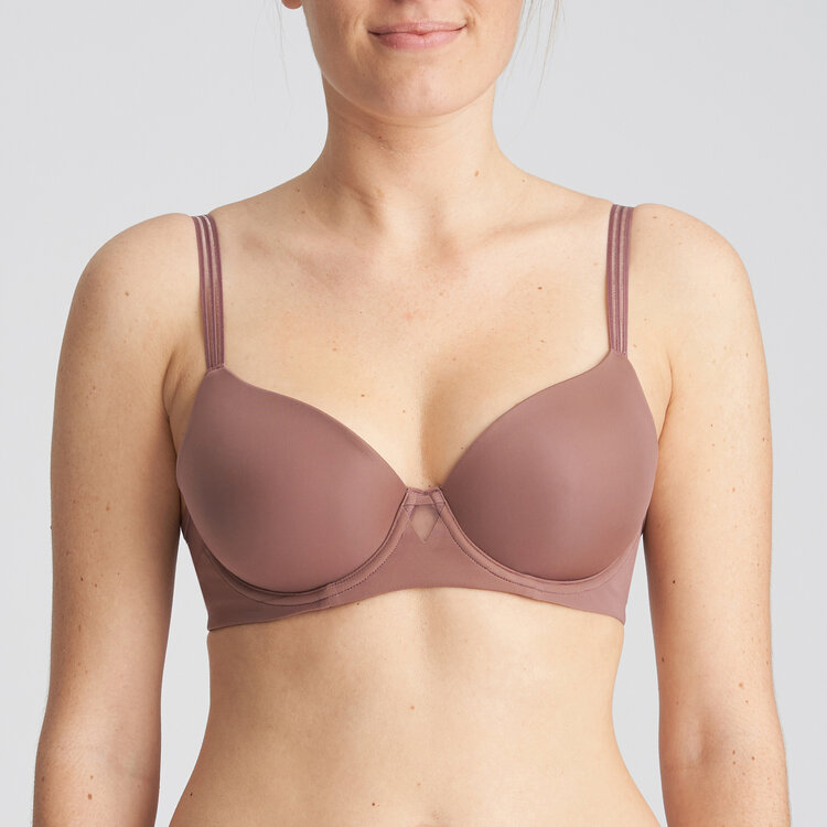 Marie Jo Louie Padded Heart Bra Satin Taupe