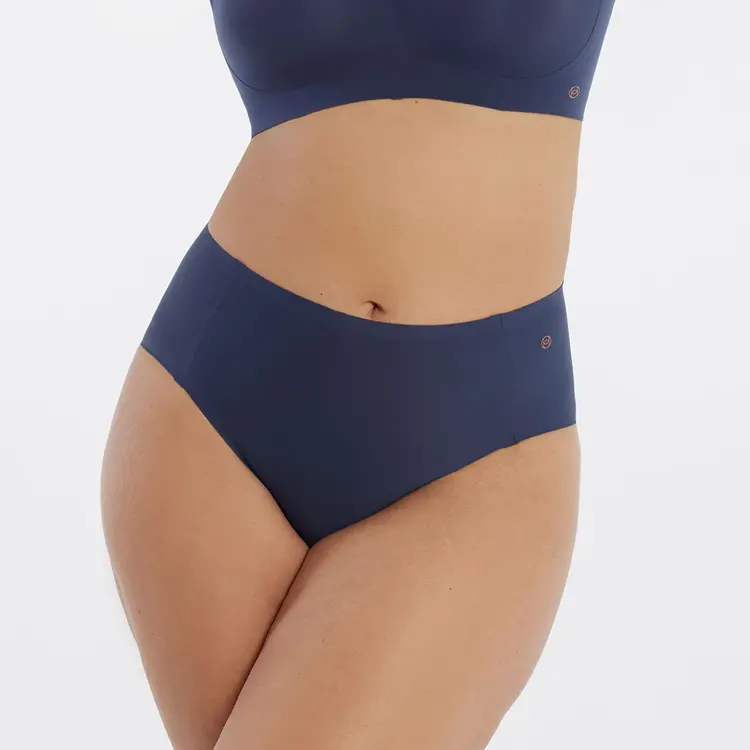 Evelyn & Bobbie Retro High-Rise Bikini Panty Midnight Navy