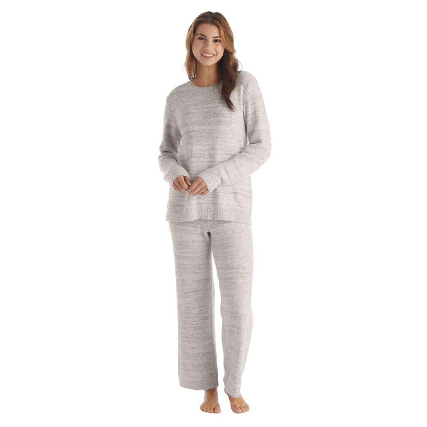 Softies Women's Marshmallow Hooded Lounger in Heather Grey
