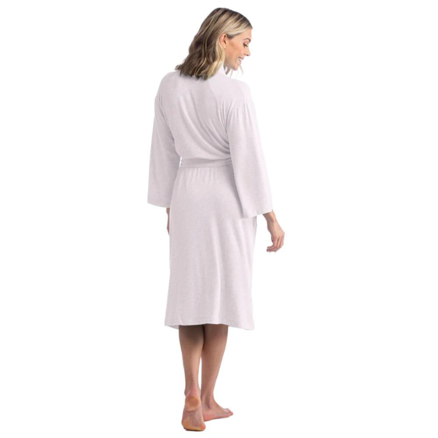 Dream Jersey Robe w/ Shawl Collar 2914-40 Blush Pink - Lace & Day