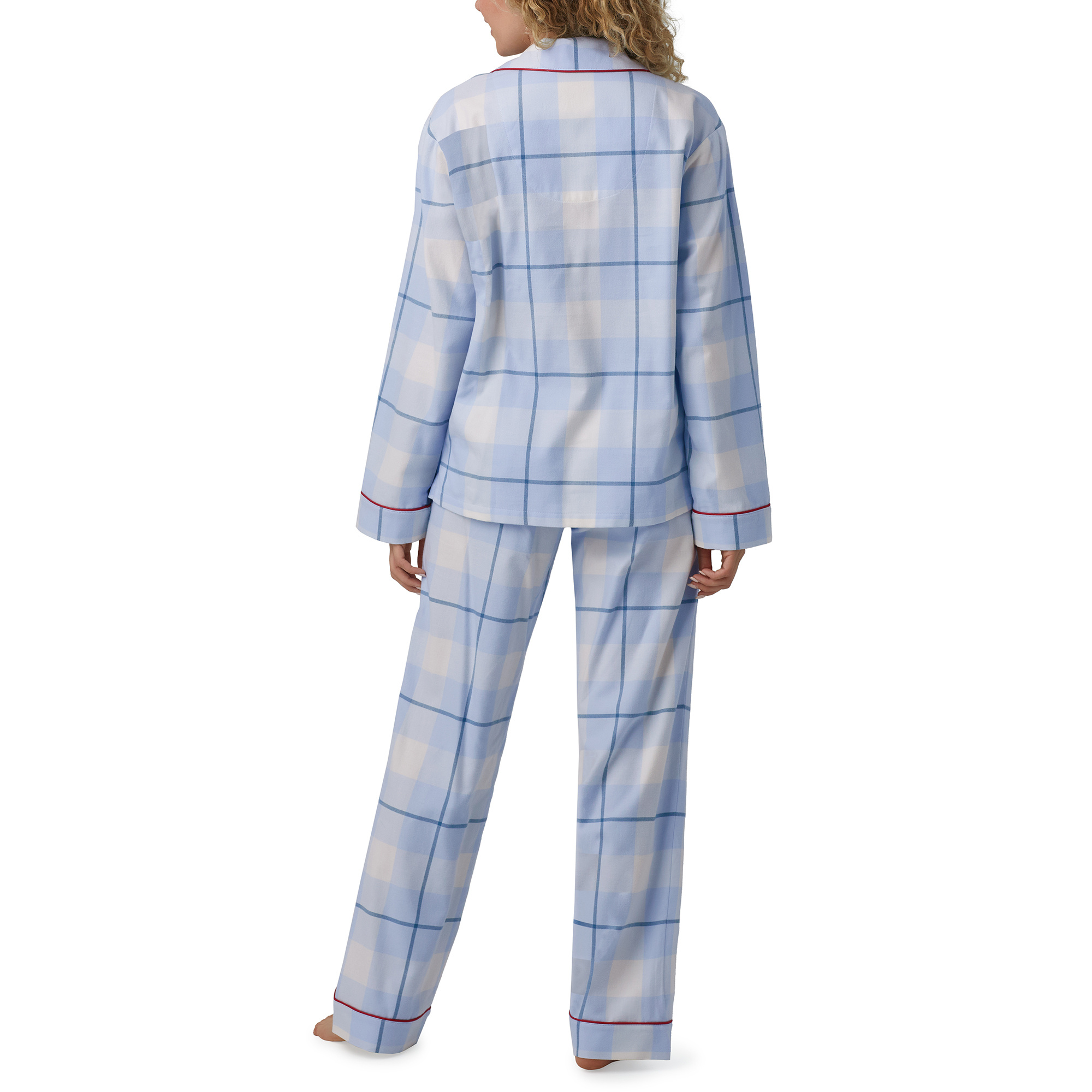 Peaceful Plaid Men's Long Sleeve Classic Woven Cotton Portuguese Flann -  Bedhead Pajamas