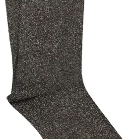 iLux Shimmie Classic Shimmery Crew Sock - Black/Gold