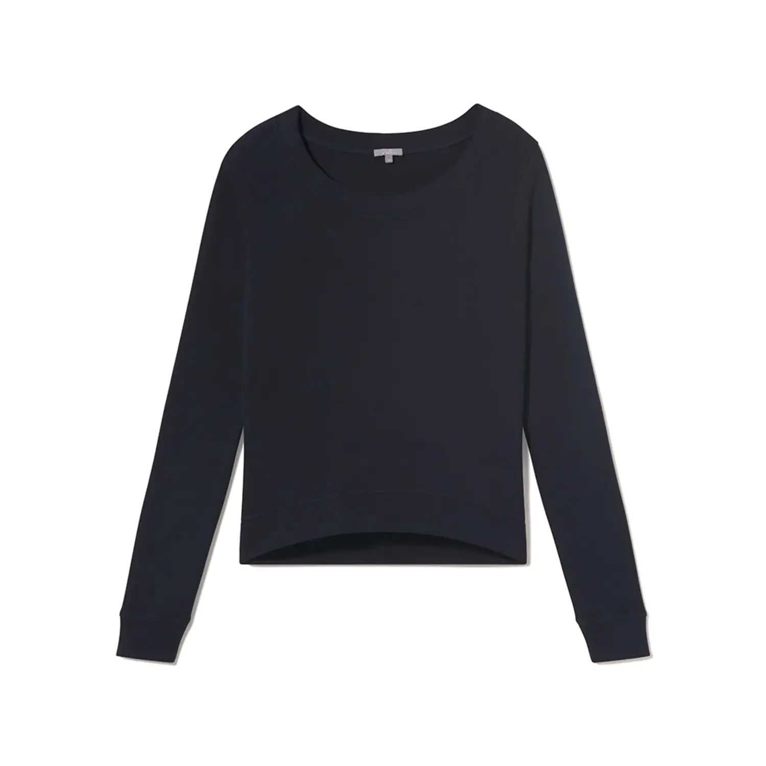 Rosie Rib L/S Bottom Banded Top Navy - Lace & Day