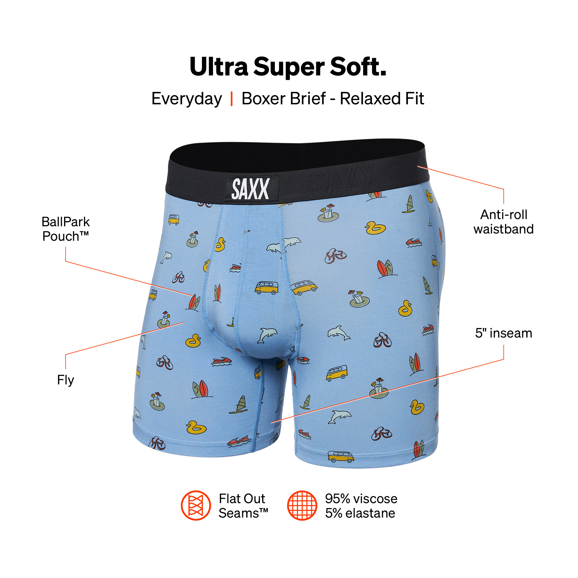 Ultra Boxer Brief SXBB30F Summer Transport - Bel Air (SBA) - Lace & Day