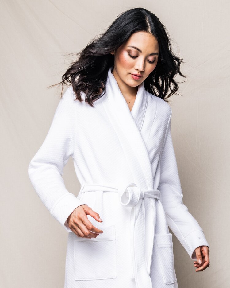 Petite Plume Pima Cotton Ophelia Robe White