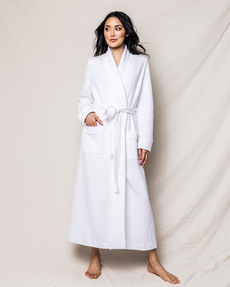 Petite Plume Pima Cotton Ophelia Robe White