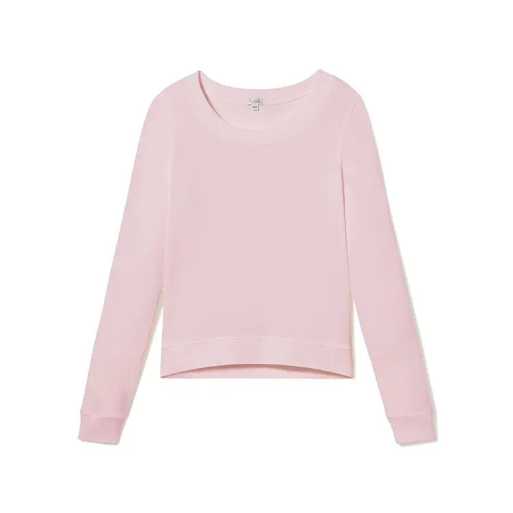 PJ Harlow Rosie Rib L/S Bottom Banded Top Blush