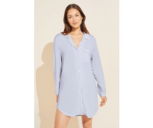 Gisele Sleep Shirt H1018 Ice Blue/Ivory ICIV - Lace & Day