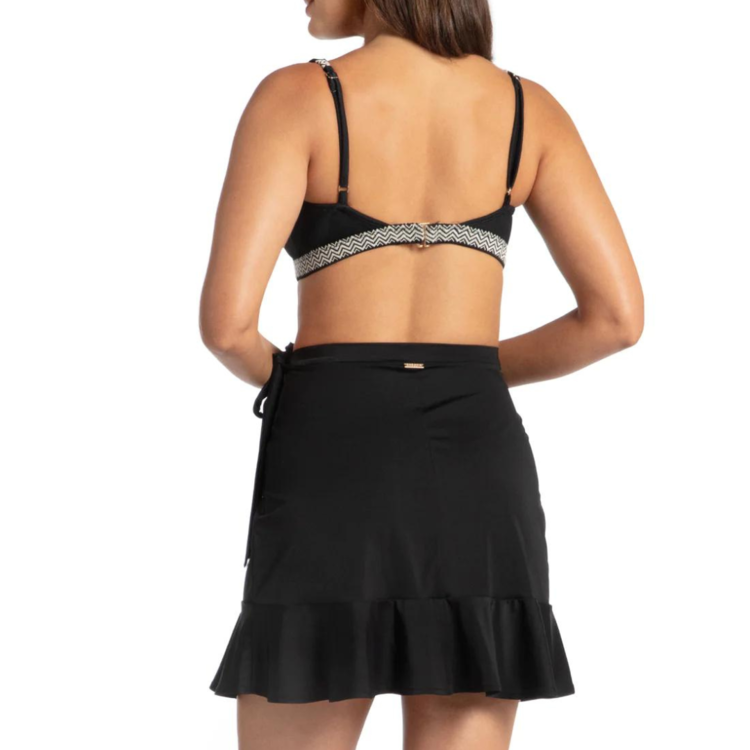 Cabana Life Essentials Tie Waist Wrap Skirt Black