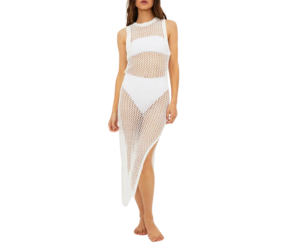 Holly Mesh Knit Dress BR8963C White (WHT) - Lace & Day Holly Mesh Knit Dress BR8963C White (WHT) - Lace & Day