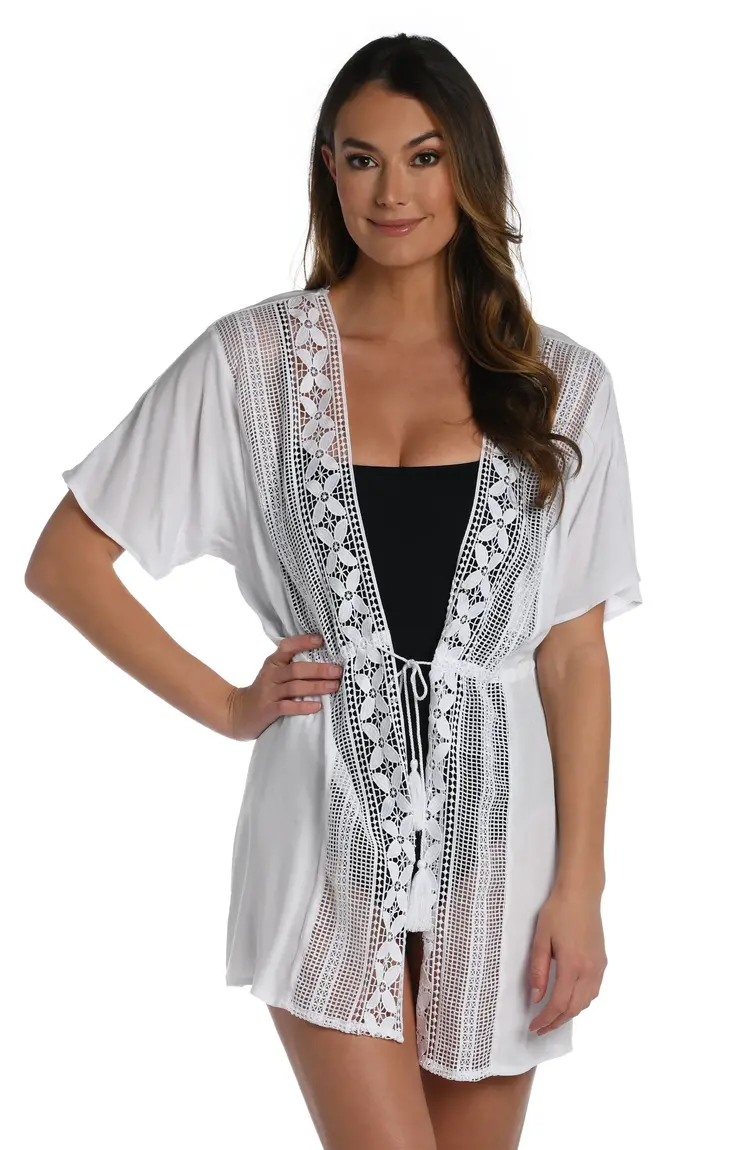 La Blanca Coastal Kimono White