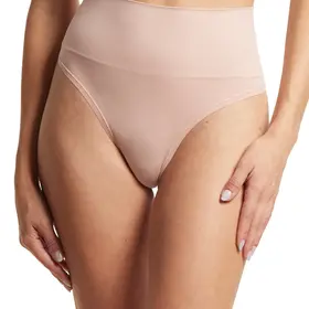 Hanky Panky Body Mid Rise Thong Panty Rose-Beige