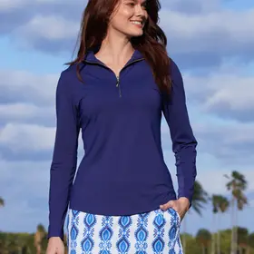 Cabana Life San Sebastian Performance Skort - Blue/White