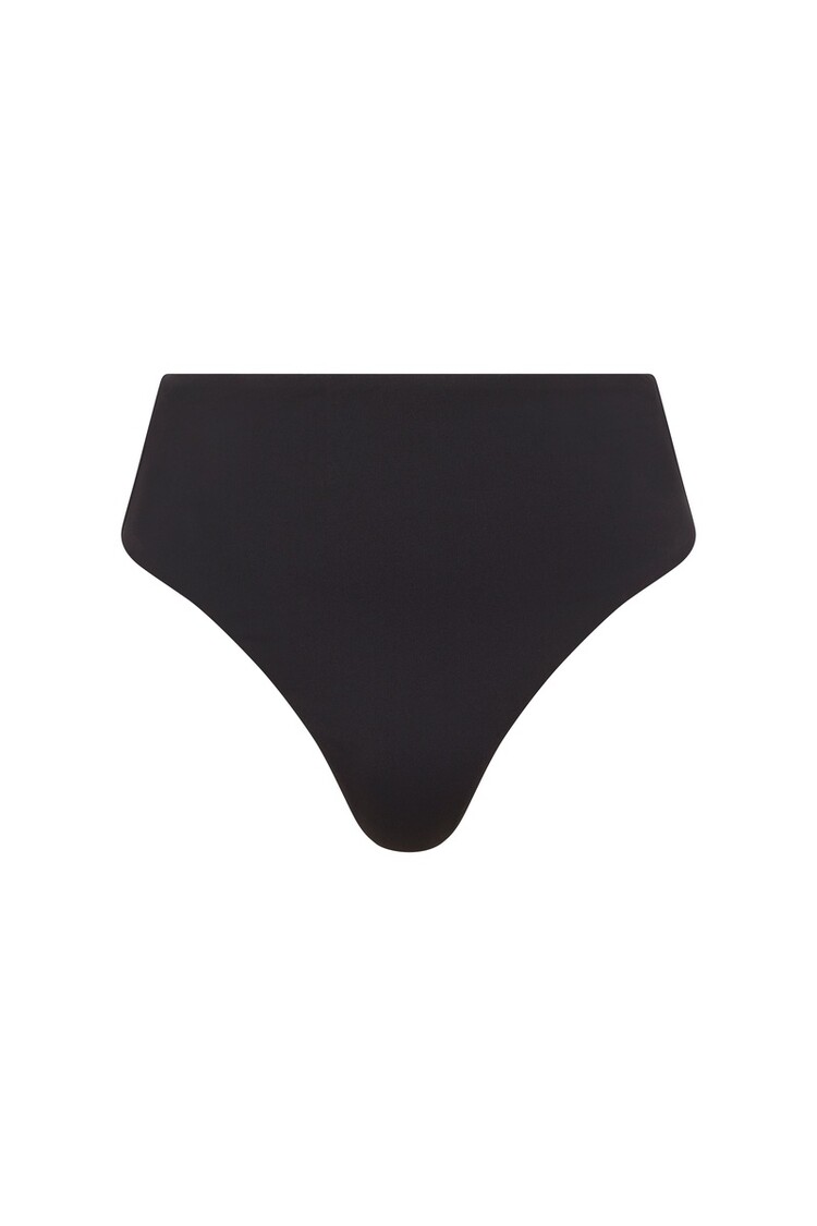 Sea Level Eco Essentials Retro High Waist Bikini Bottom - Black