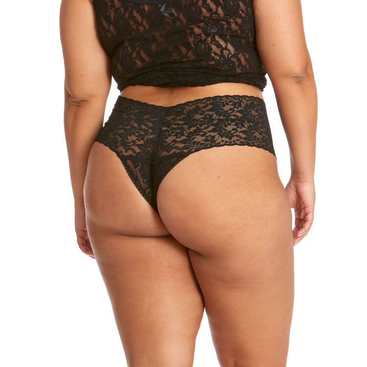 Hanky Panky Retro Thong Plus Panty -  Black