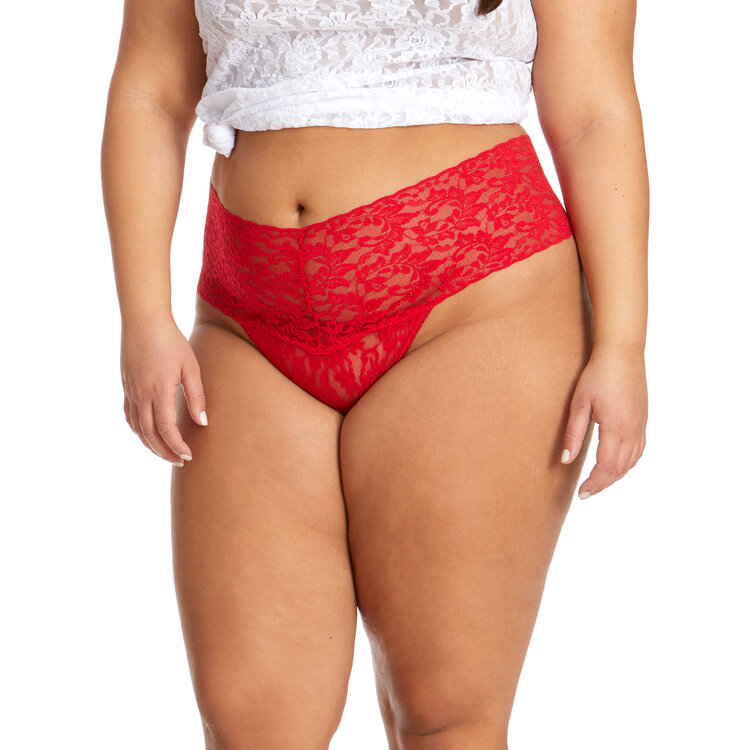 Hanky Panky Retro Thong Plus Panty - Red