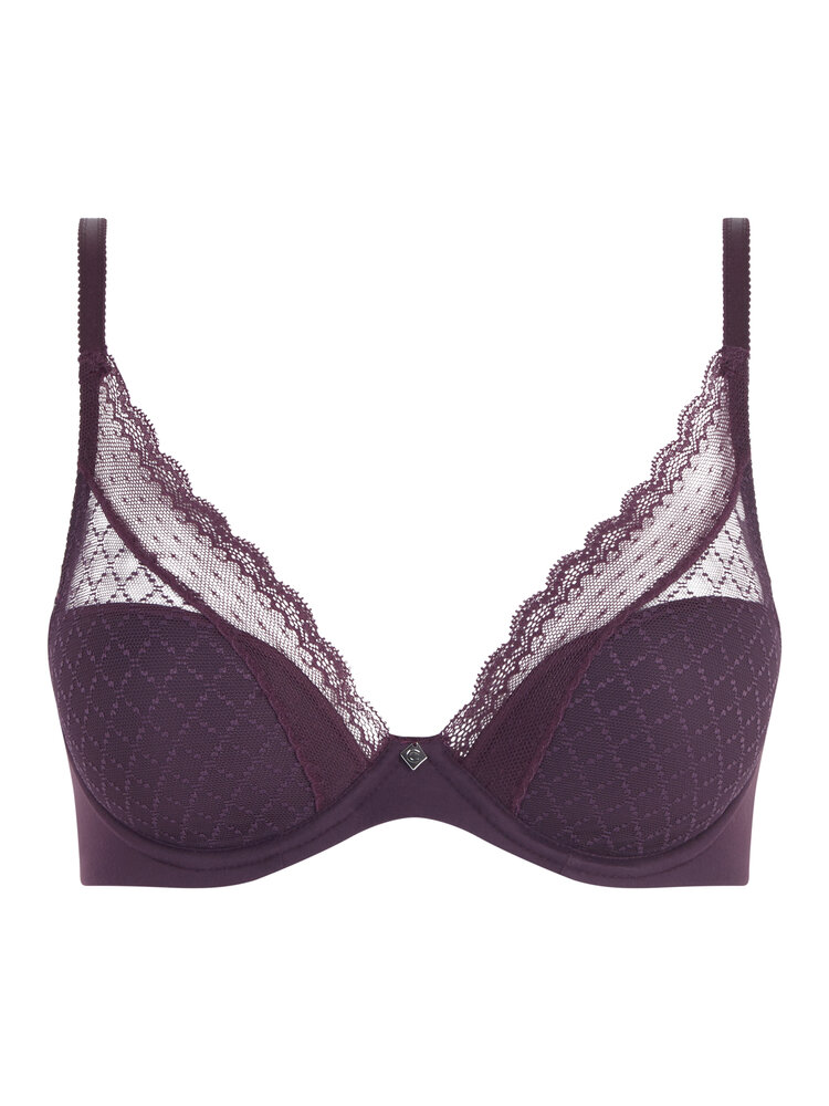 Chantelle Norah Chic Plunge T-Shirt Bra - Aubergine