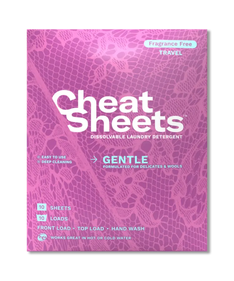 Cheat Sheets Gentle Fabric Laundry Sheets Fragrance Free