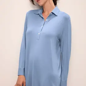 Eberjey Gisele Boyfriend Sleepshirt - Wedgewood Blue