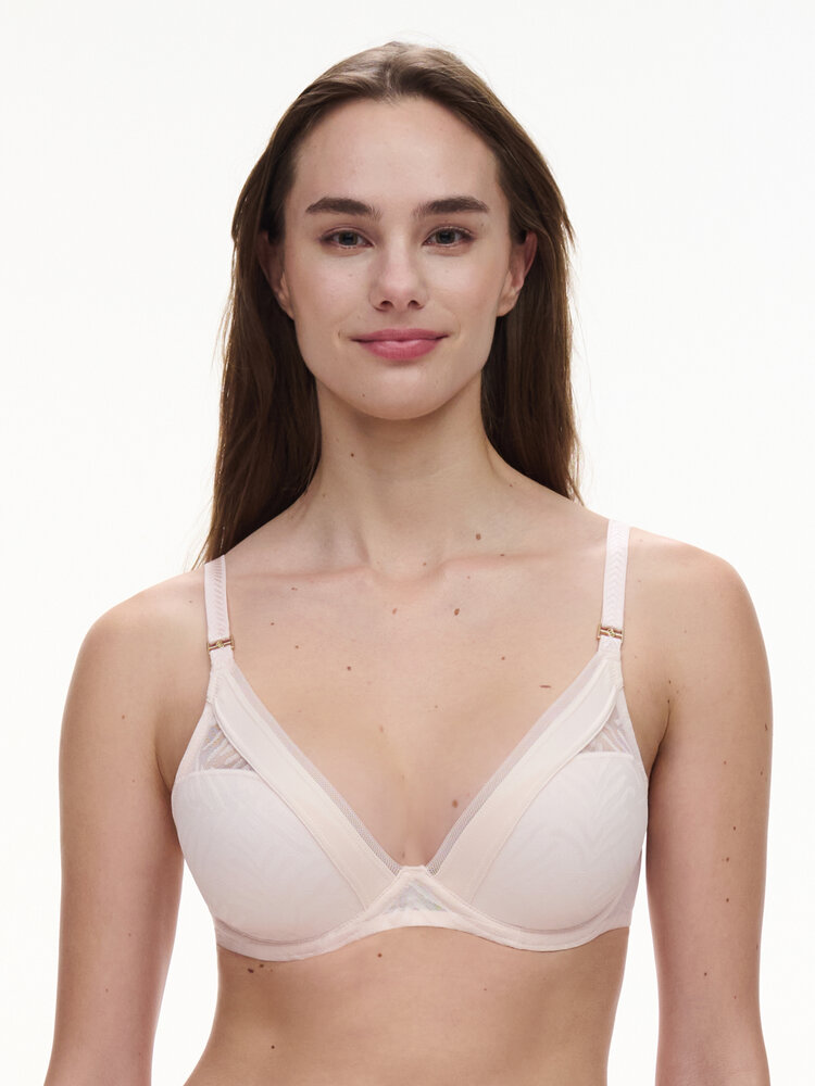 Chantelle Graphic Allure Plunge T-Shirt Bra - Pearl Pink